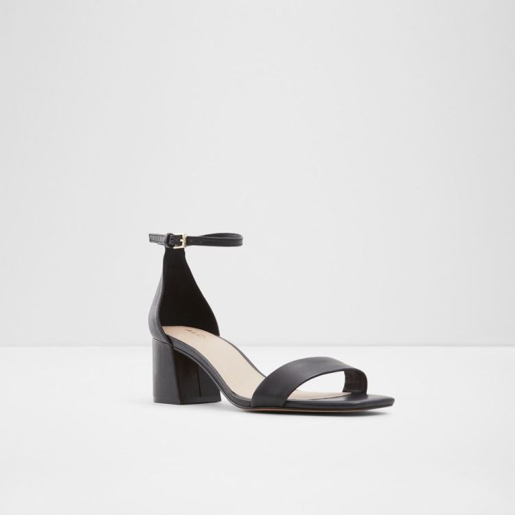 Black Leather Smooth Aldo Kedeaviel-w Women's Sandals | EybQlMOo