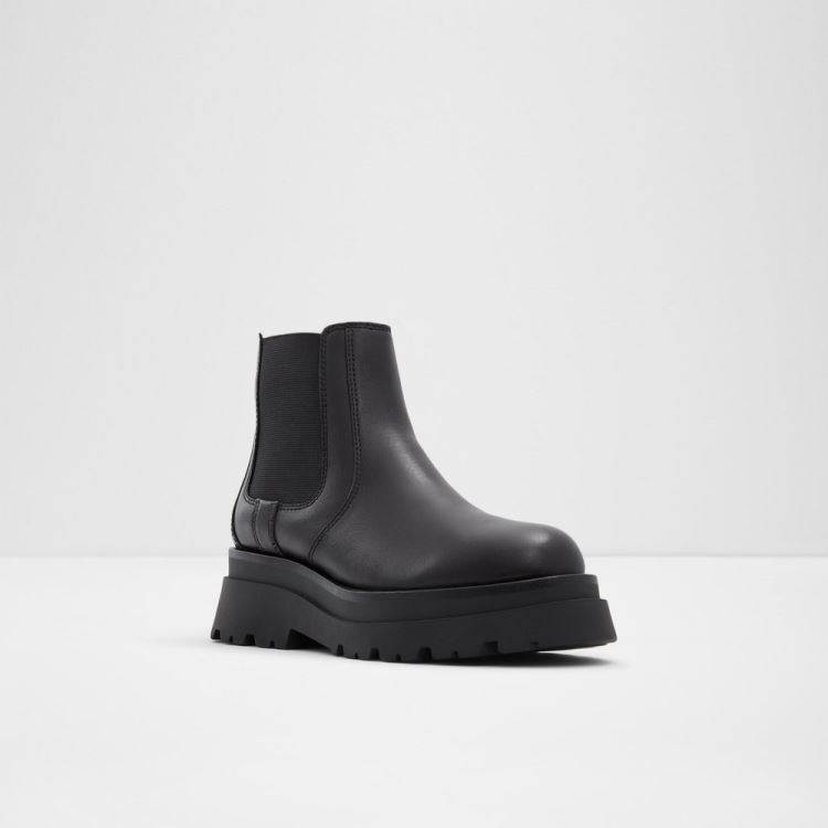 Black Leather Smooth Aldo Stompd Women's Boots | ZU6WPhOc