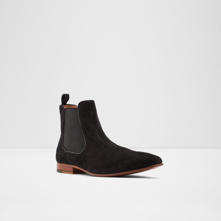 Black Leather Suede Aldo Biondi-r Men's Boots | esgv1NzO