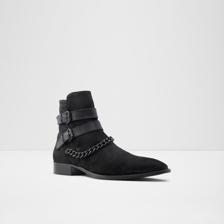 Black Leather Suede Aldo Eolophus Men's Boots | KVwNI1lz