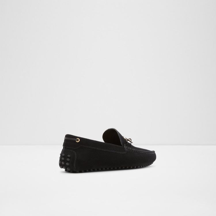 Black Leather Suede Aldo Guyaume Men's Loafers | RyGhcIxd