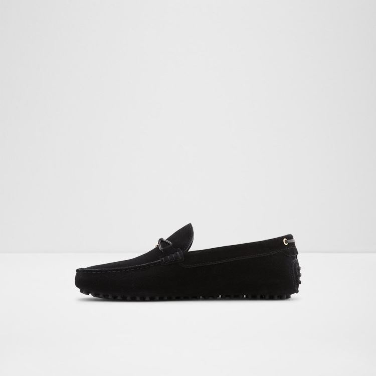 Black Leather Suede Aldo Guyaume Men's Loafers | RyGhcIxd