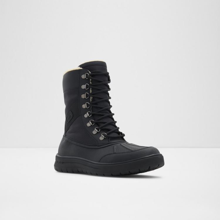 Black Synthetic Mixed Material Aldo Somesu Men's Boots | MEjvIT9f