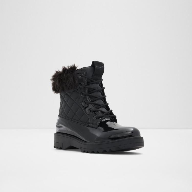 Black Synthetic Quilted Aldo Breadda Women's Boots | H8zVzxUM