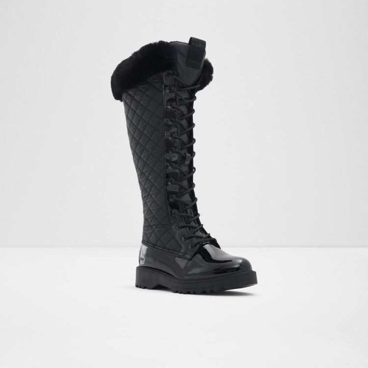 Black Synthetic Quilted Aldo Laralima Women's Boots | duP4jBS8