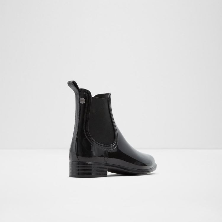 Black Synthetic Shiny Aldo Rain Women's Boots | fbTMt1Gk