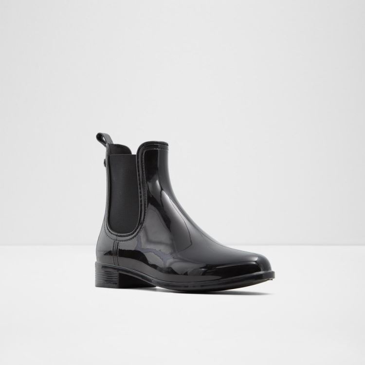 Black Synthetic Shiny Aldo Rain Women's Boots | fbTMt1Gk