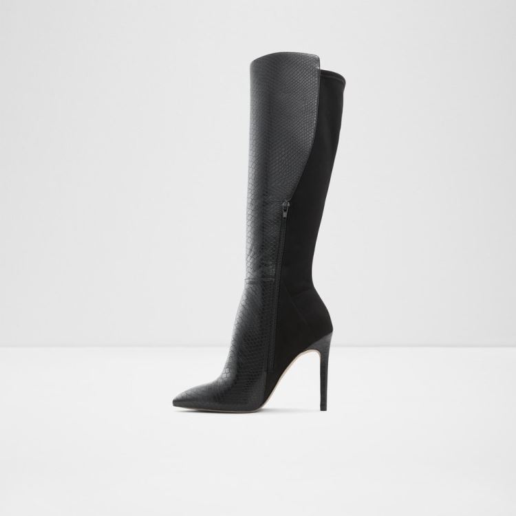 Black Synthetic Snake Aldo Sophialaan Women's Boots | 64zirhUh