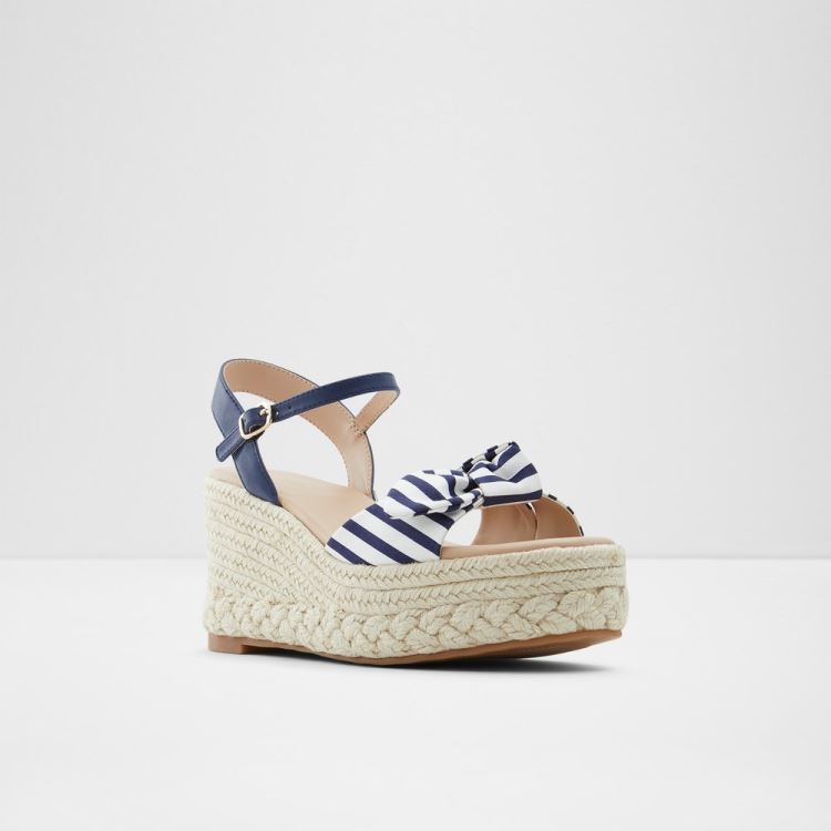 Blue Aldo Macrama Women's Wedges | cys5nMJb