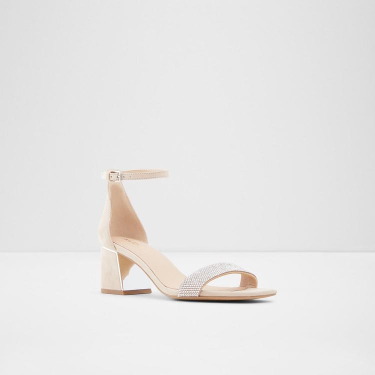 Bone Leather Mixed Material Aldo Kedeaviel Women's Dress Sandals | 7KFO3yji