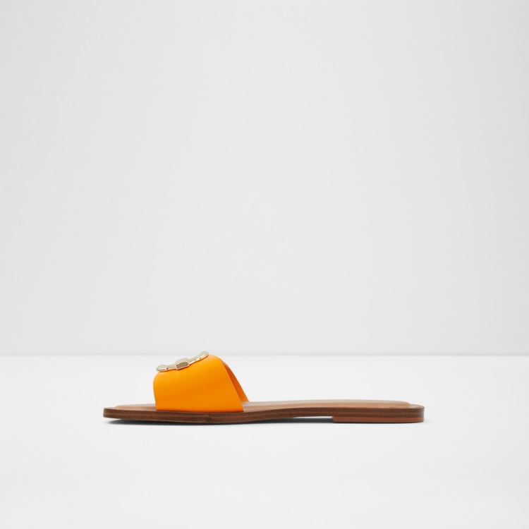 Bright Orange Aldo Glaeswen Women's Flat Sandals | LUZ2nHsH