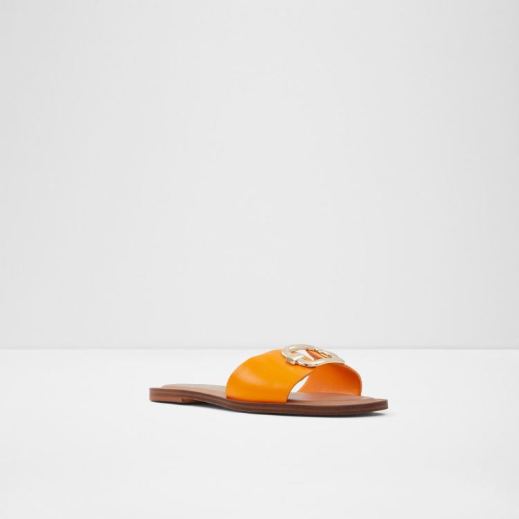 Bright Orange Aldo Glaeswen Women's Flat Sandals | LUZ2nHsH