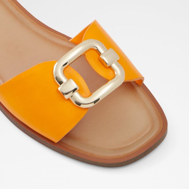 Bright Orange Aldo Glaeswen Women's Flat Sandals | LUZ2nHsH