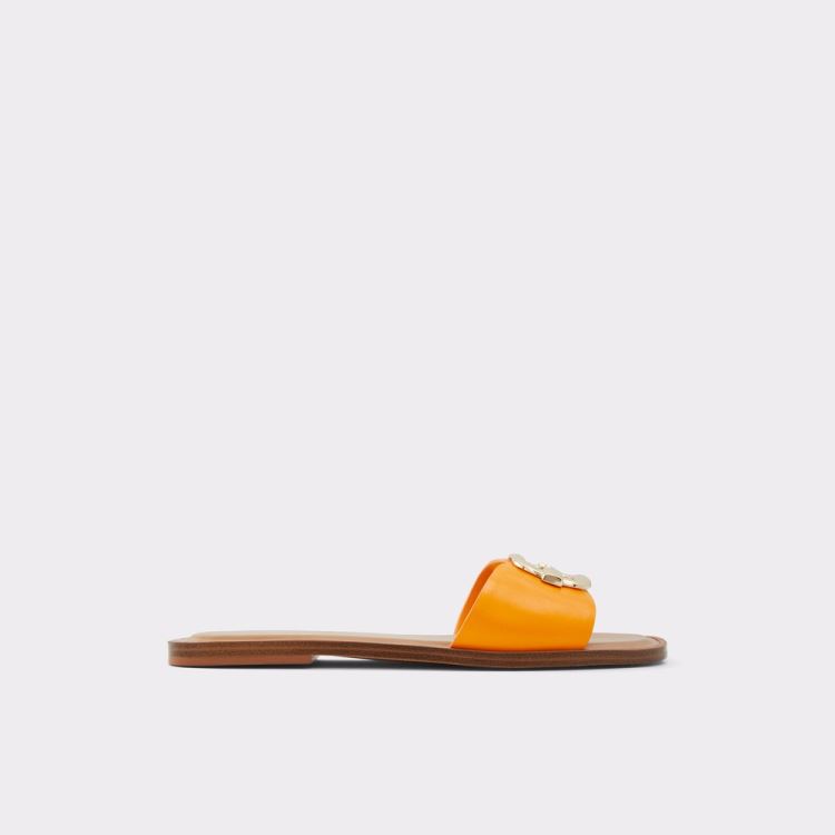 Bright Orange Aldo Glaeswen Women\'s Flat Sandals | LUZ2nHsH