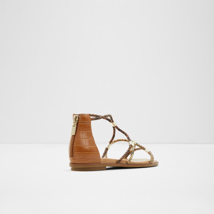 Brown Multi Aldo Oceriwenflex Women's Flat Sandals | zpIm3XXG