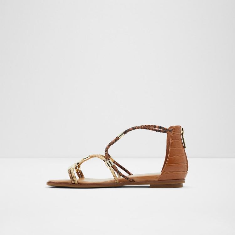 Brown Multi Aldo Oceriwenflex Women's Flat Sandals | zpIm3XXG