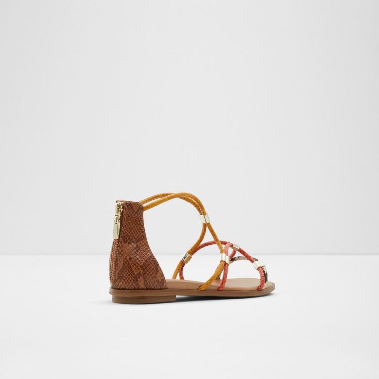 Cognac Aldo Oceriwenflex Women's Flat Sandals | bzlPSYrR