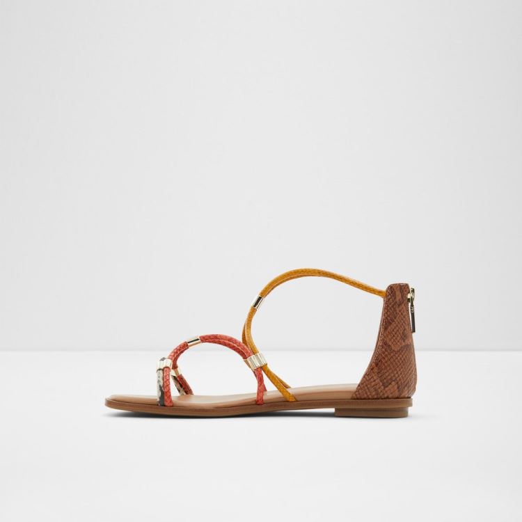 Cognac Aldo Oceriwenflex Women's Flat Sandals | bzlPSYrR