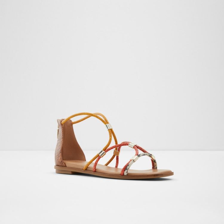 Cognac Aldo Oceriwenflex Women's Flat Sandals | bzlPSYrR