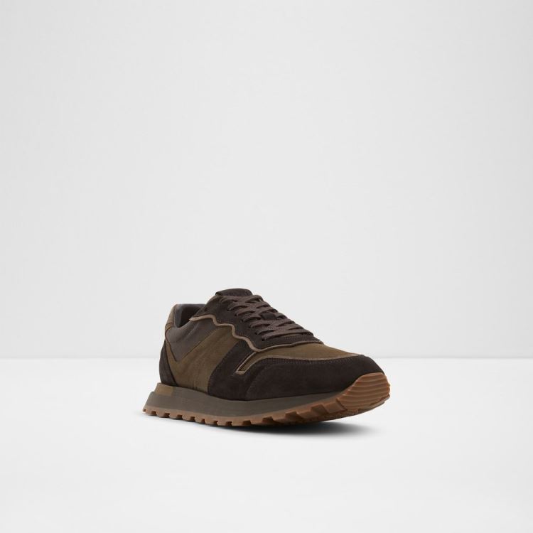 Dark Brown Aldo Huntingdale Men's Sneakers | WluaJoH2