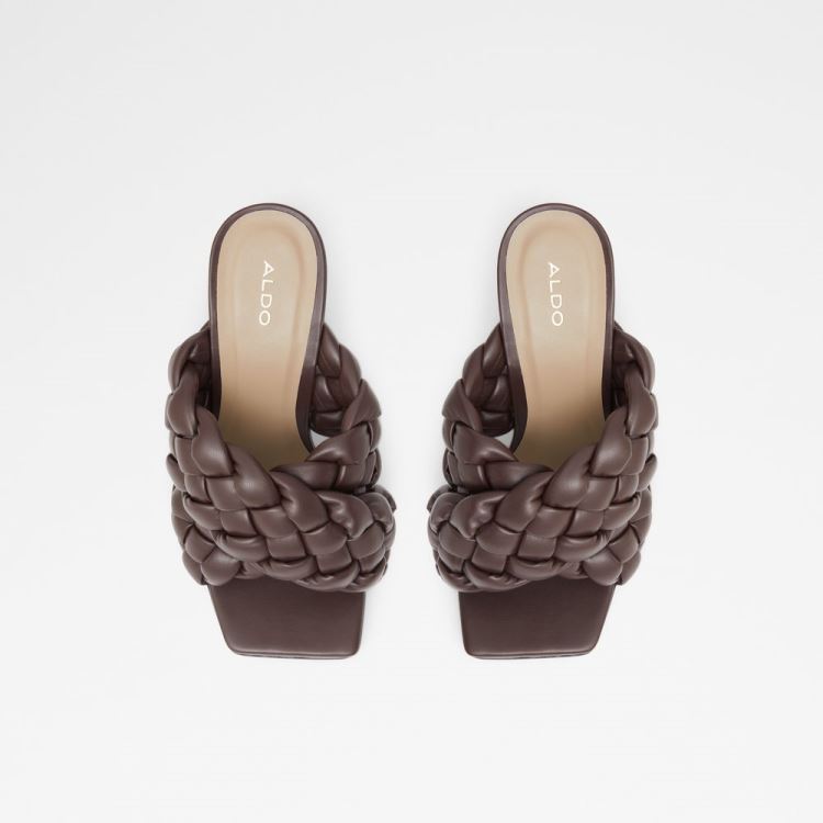 Dark Brown Aldo Tressu Women's Mules | l6Z558Va