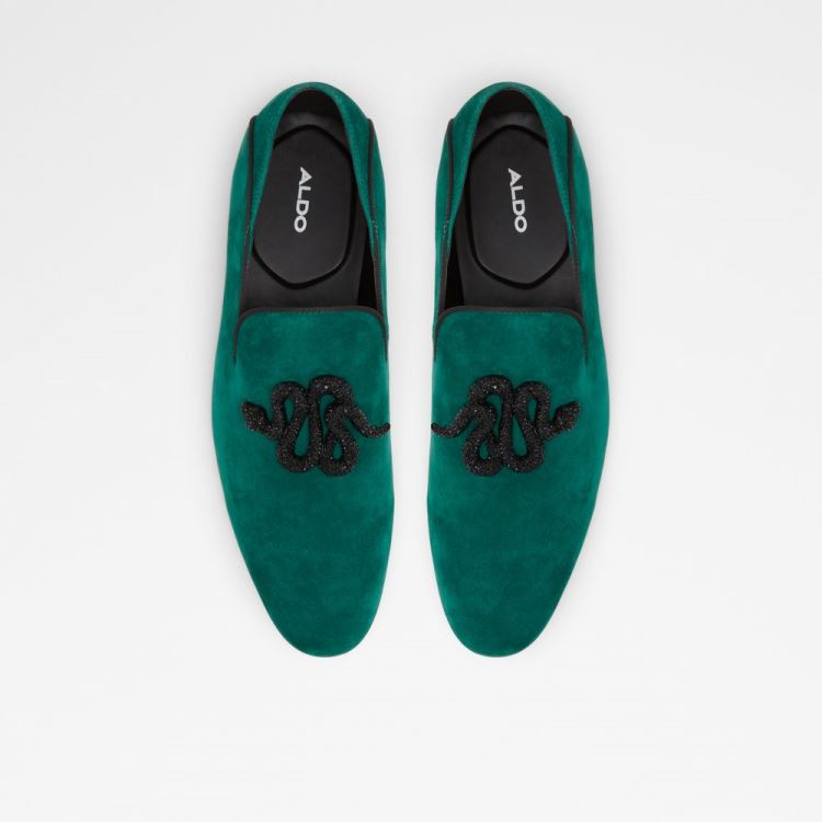 Dark Green Aldo Golmard Men's Dress Shoes | lUjEeoLR