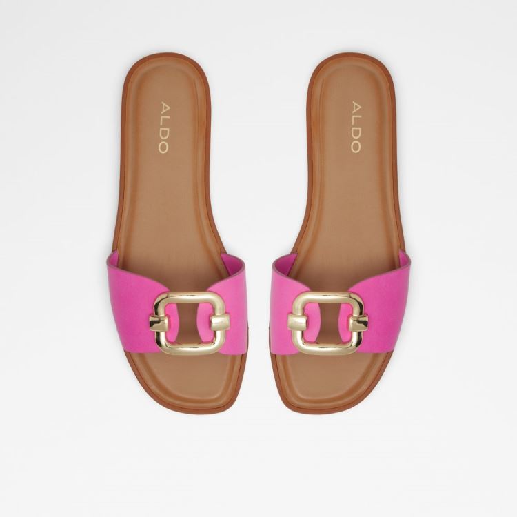 Fuchsia Aldo Glaeswen Women's Flat Sandals | uzMZCMTv