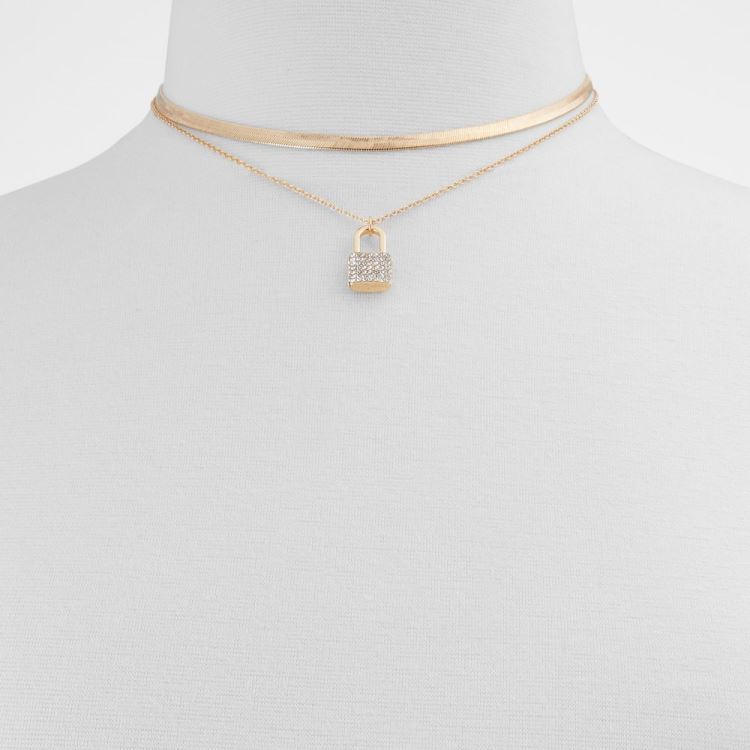 Gold-Clear Multi Aldo Neuve Women's Necklace | ruRNIE5y