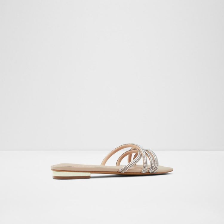 Light Beige Aldo Rossie Women's Flat Sandals | rYziaqHn