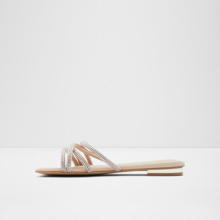 Light Beige Aldo Rossie Women's Flat Sandals | rYziaqHn