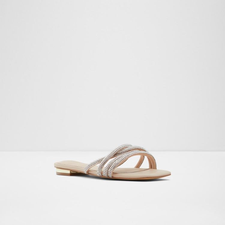 Light Beige Aldo Rossie Women's Flat Sandals | rYziaqHn