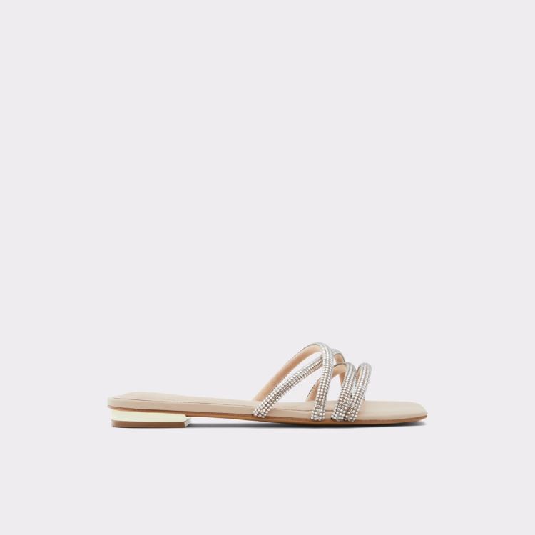 Light Beige Aldo Rossie Women\'s Flat Sandals | rYziaqHn