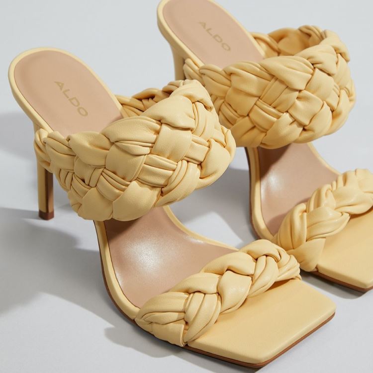 Light Yellow Aldo Wovella Women's Dress Sandals | BERnJHE8