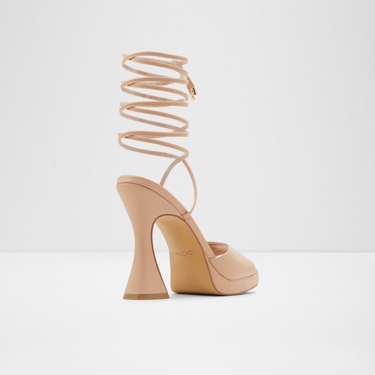 Medium Beige Aldo Daphnee Women's Heels | UZkzHIzK