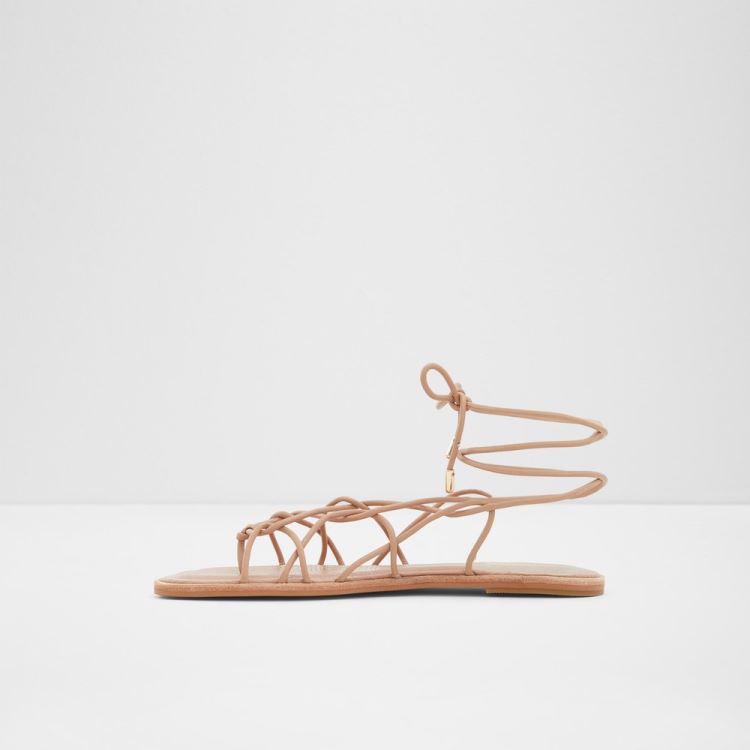 Medium Beige Aldo Posey Women's Flat Sandals | 7WjrQS9P