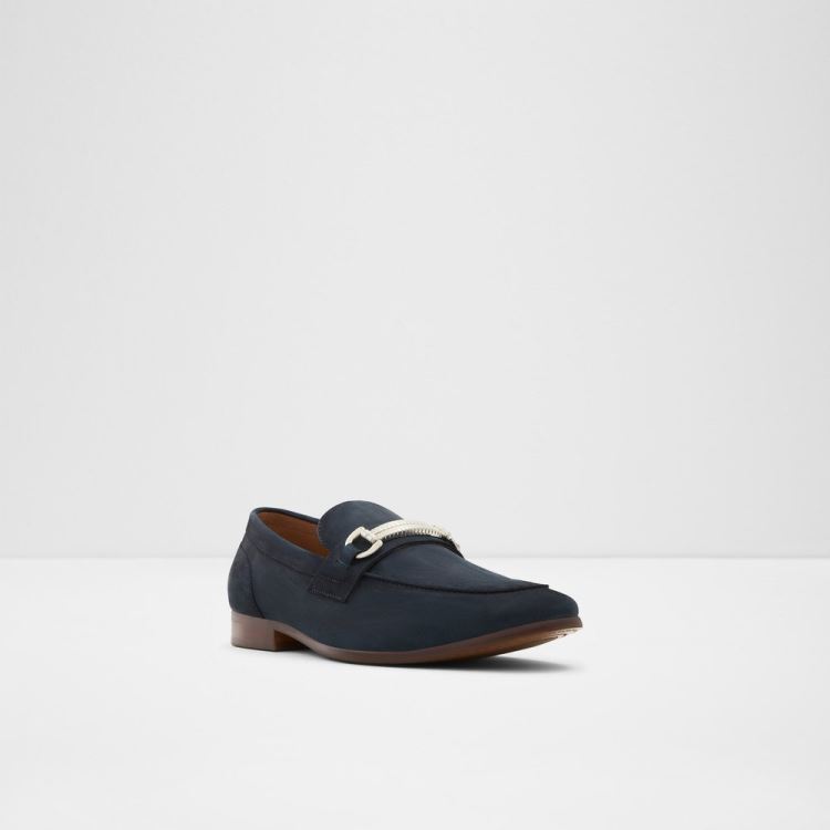 Navy Aldo Monetto Men's Loafers | t48cCRKJ