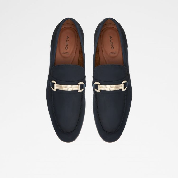 Navy Aldo Monetto Men's Loafers | t48cCRKJ