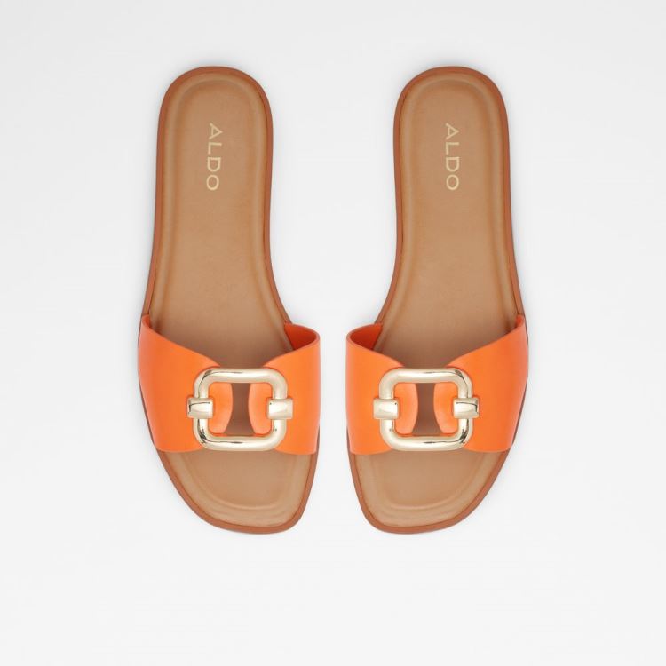 Orange Aldo Glaeswen Women's Flat Sandals | mMidxiQN