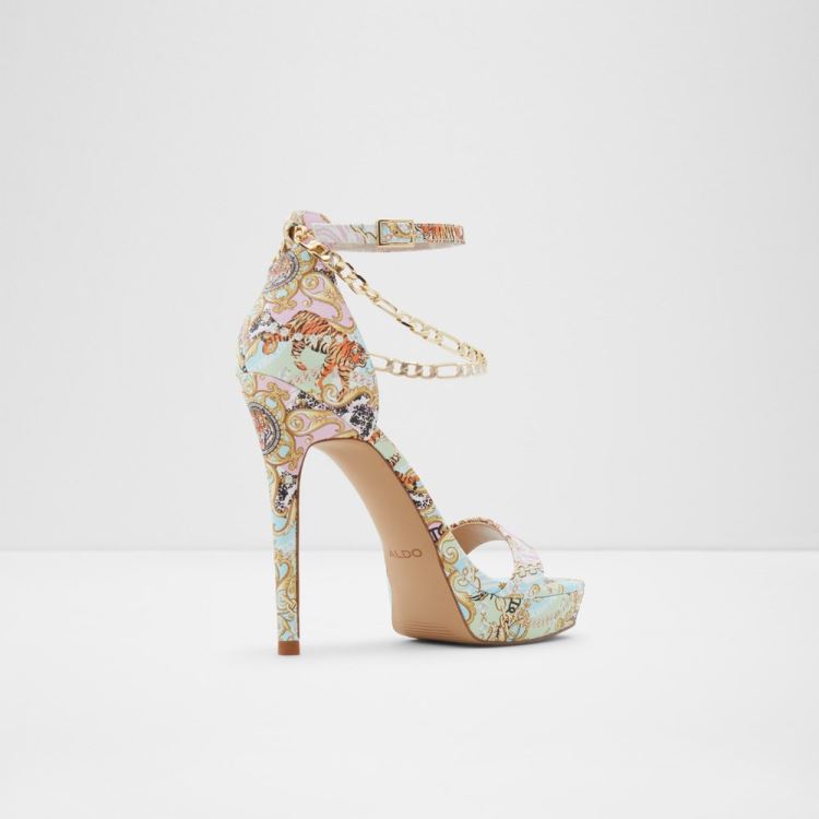 Pastel Multi Aldo Scarlettchain Women's Platform Shoes | uhDan6FQ