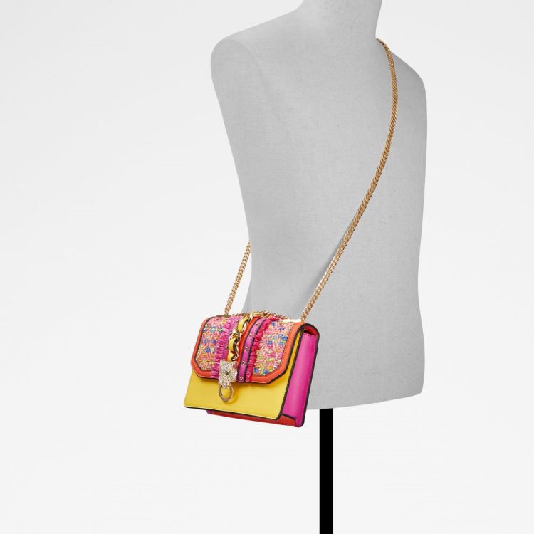 Pink Overflow Aldo Rheanastraw Women's Crossbody Bags | YRaVRVsS