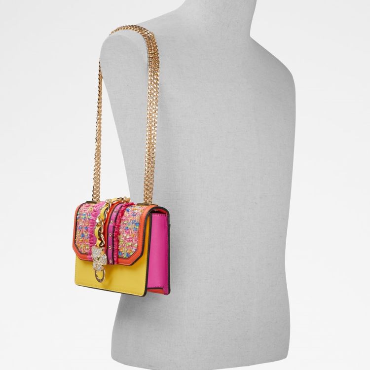 Pink Overflow Aldo Rheanastraw Women's Crossbody Bags | YRaVRVsS