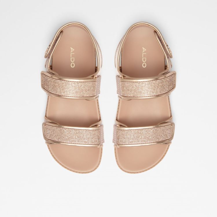 Rose Gold Aldo Eowiliwia Women's Flat Sandals | HKEggB1q