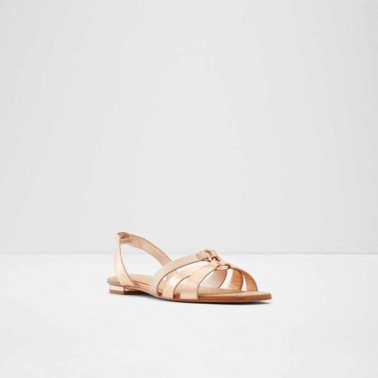 Rose Gold Aldo Marassi Women's Flat Sandals | EK3nJmMp