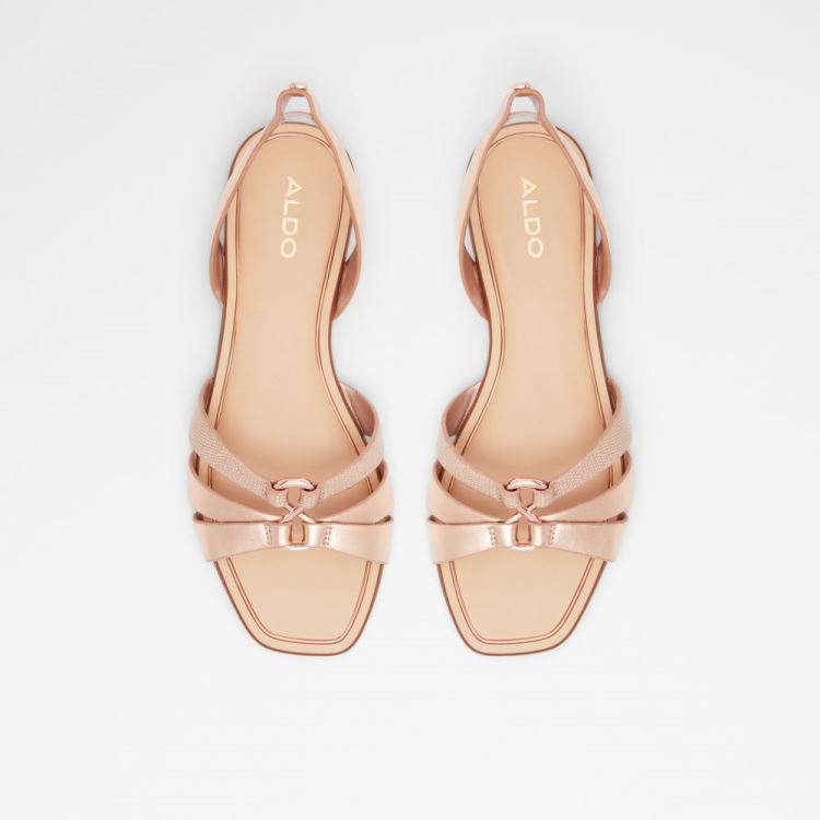 Rose Gold Aldo Marassi Women's Flat Sandals | EK3nJmMp