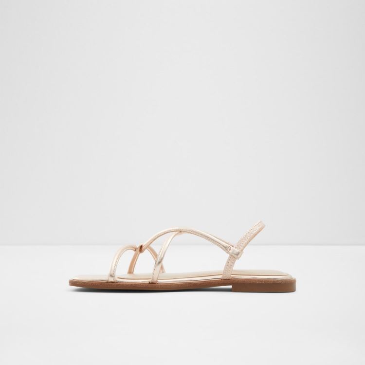 Rose Gold Aldo Toosieflex Women's Flat Sandals | pbxr3NYI