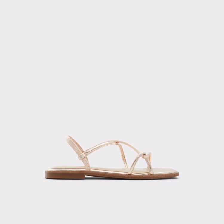 Rose Gold Aldo Toosieflex Women\'s Flat Sandals | pbxr3NYI