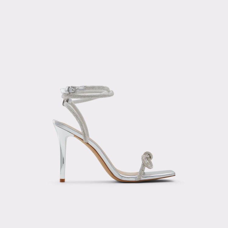 Silver Aldo Barrona Women\'s Heels | l7sUbVYT