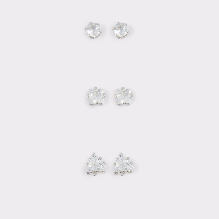 Silver-Clear Multi Aldo Parer Women\'s Earrings | UgIZB1gr