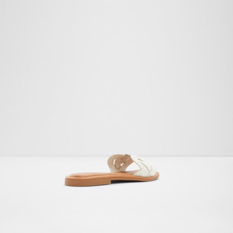 White Aldo Adwilaviel Women's Flat Sandals | h5g1L4E4