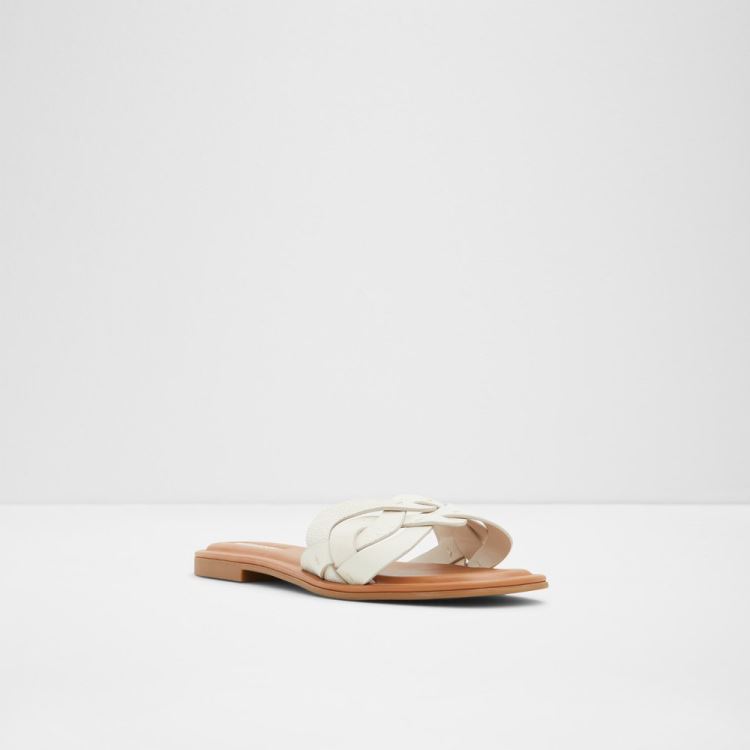 White Aldo Adwilaviel Women's Flat Sandals | h5g1L4E4